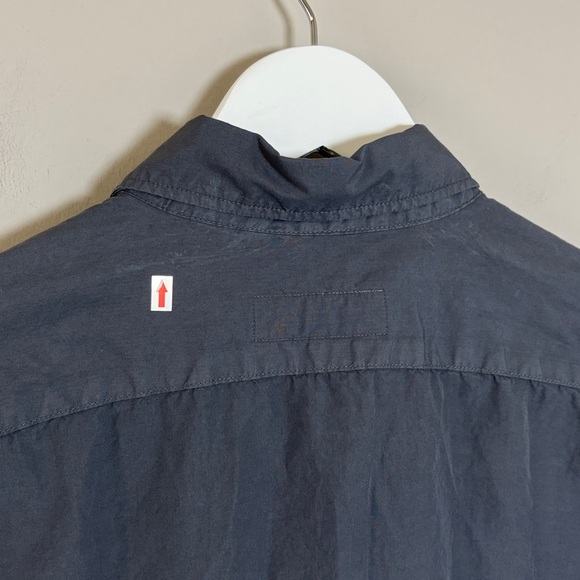 BUCK MASON Skyline Poplin Cotton Button Down Shirt Dark Grey Sz S NEW - Picture 15 of 15